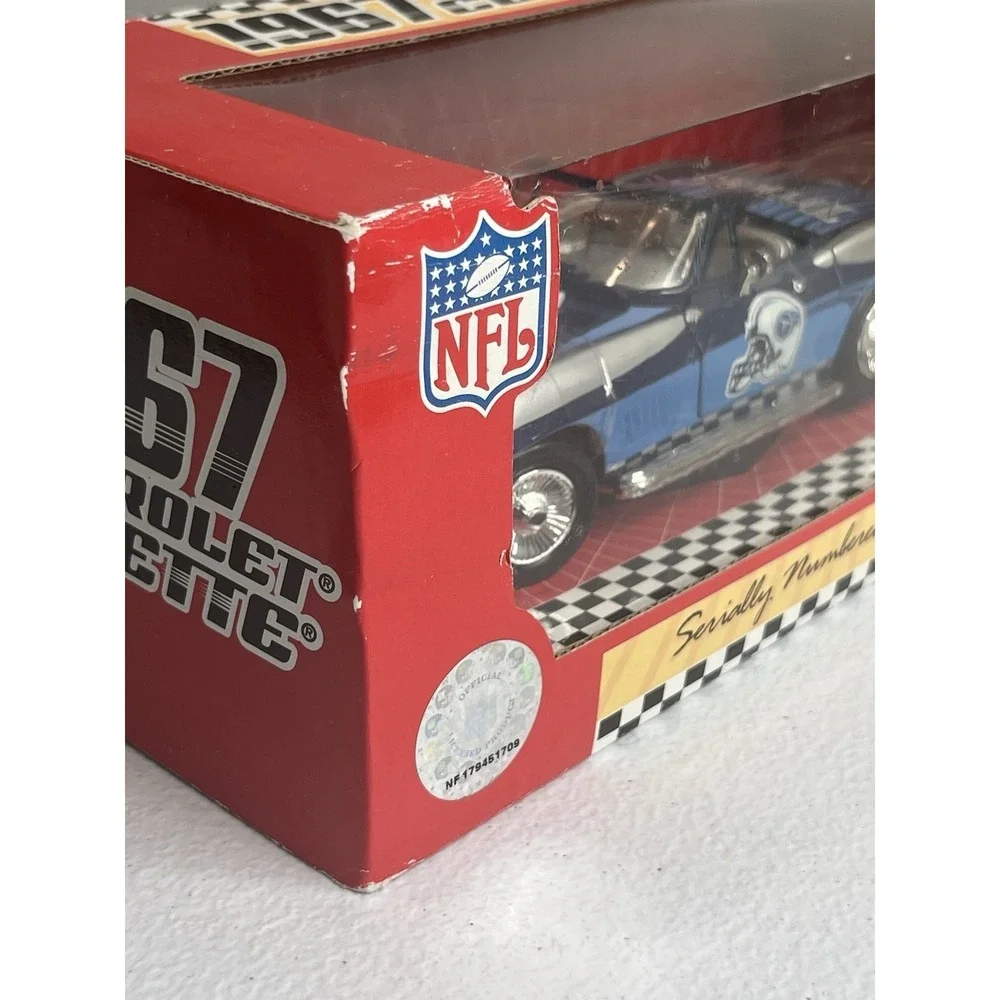 NFL 1967 Chevy Corvette Team Collectible Car Tn Titans 1:24 Tennessee Limited Ed - Picture 5 of 10